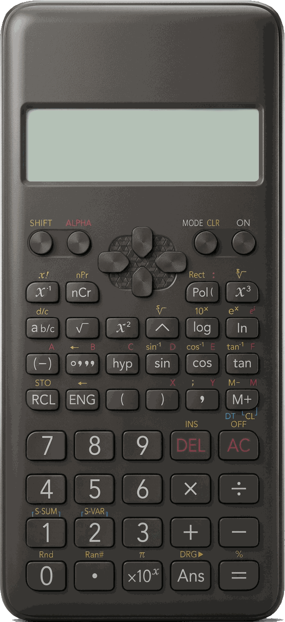 SolverNow physical AI scientific calculator with keypad and LCD